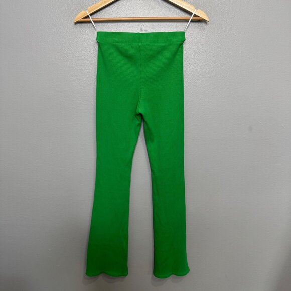ALTAR'D STATE REVIVAL green rib knit flare pants size S - Picture 3 of 6